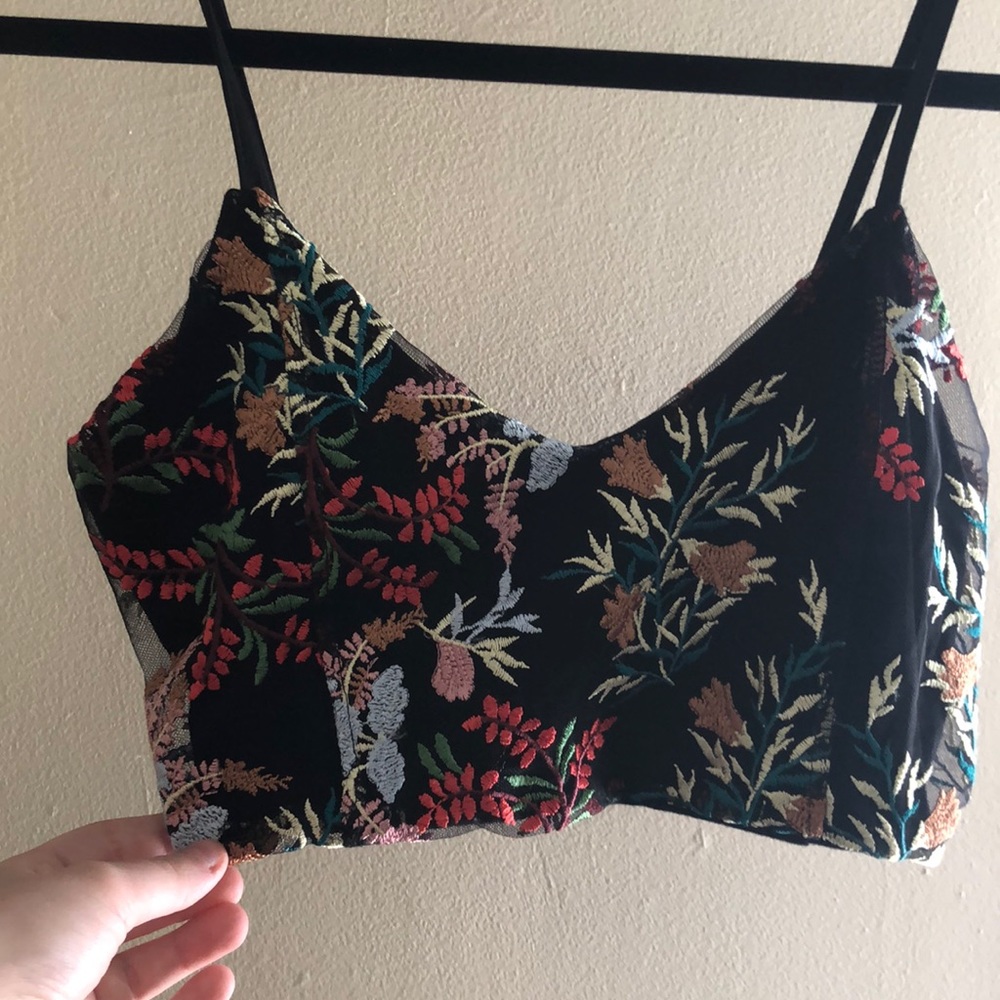 Urban Outfitters Embroidered Bra Top